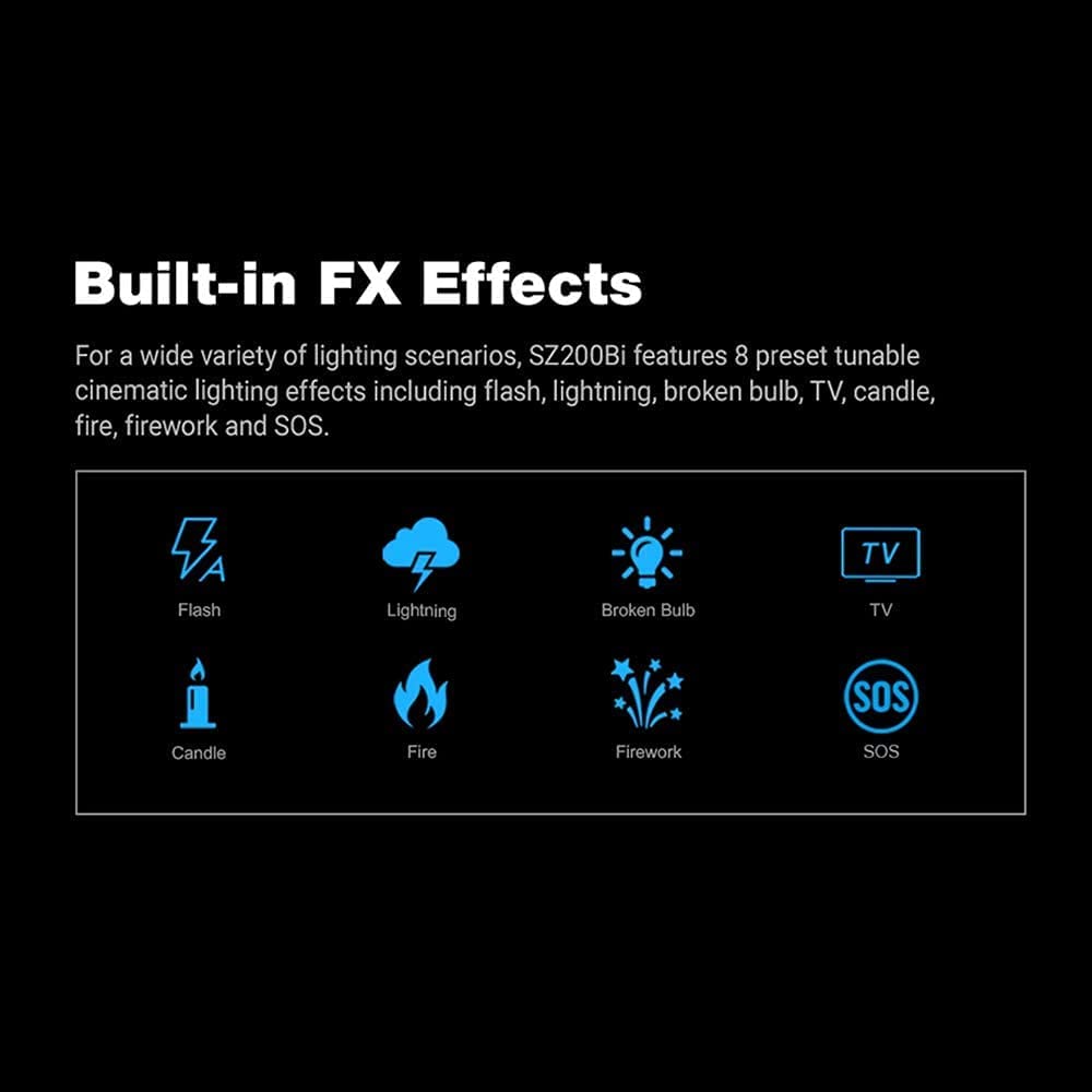 تنظیمات نور ال ای دی گودکس Godox SZ200Bi